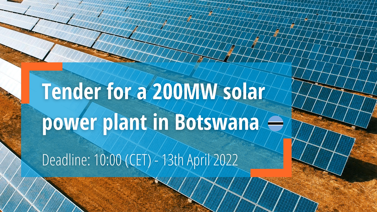 Tender for a 200 MW solar power plant in Botswana