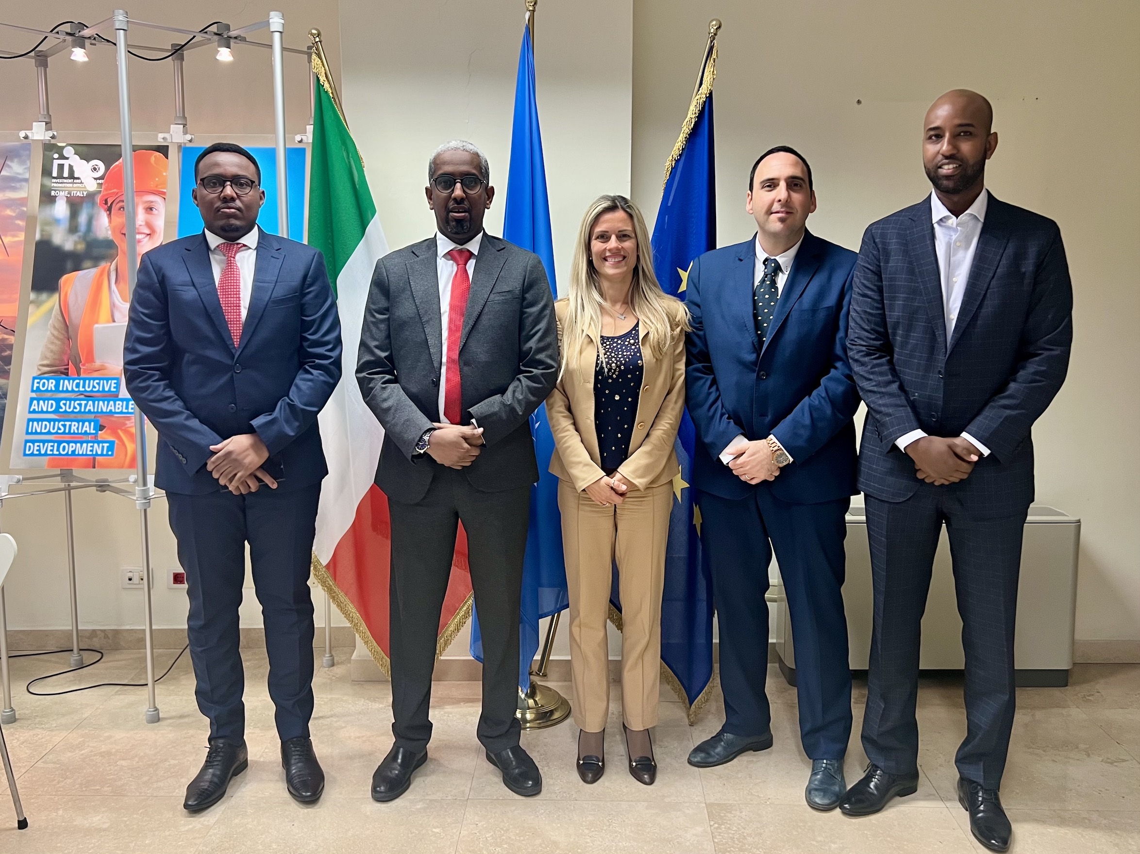 UNIDO ITPO Italy e UNIDO Somalia supportano delegazione del Ministero Somalo del Commercio e dell'Industria in missione in Italia