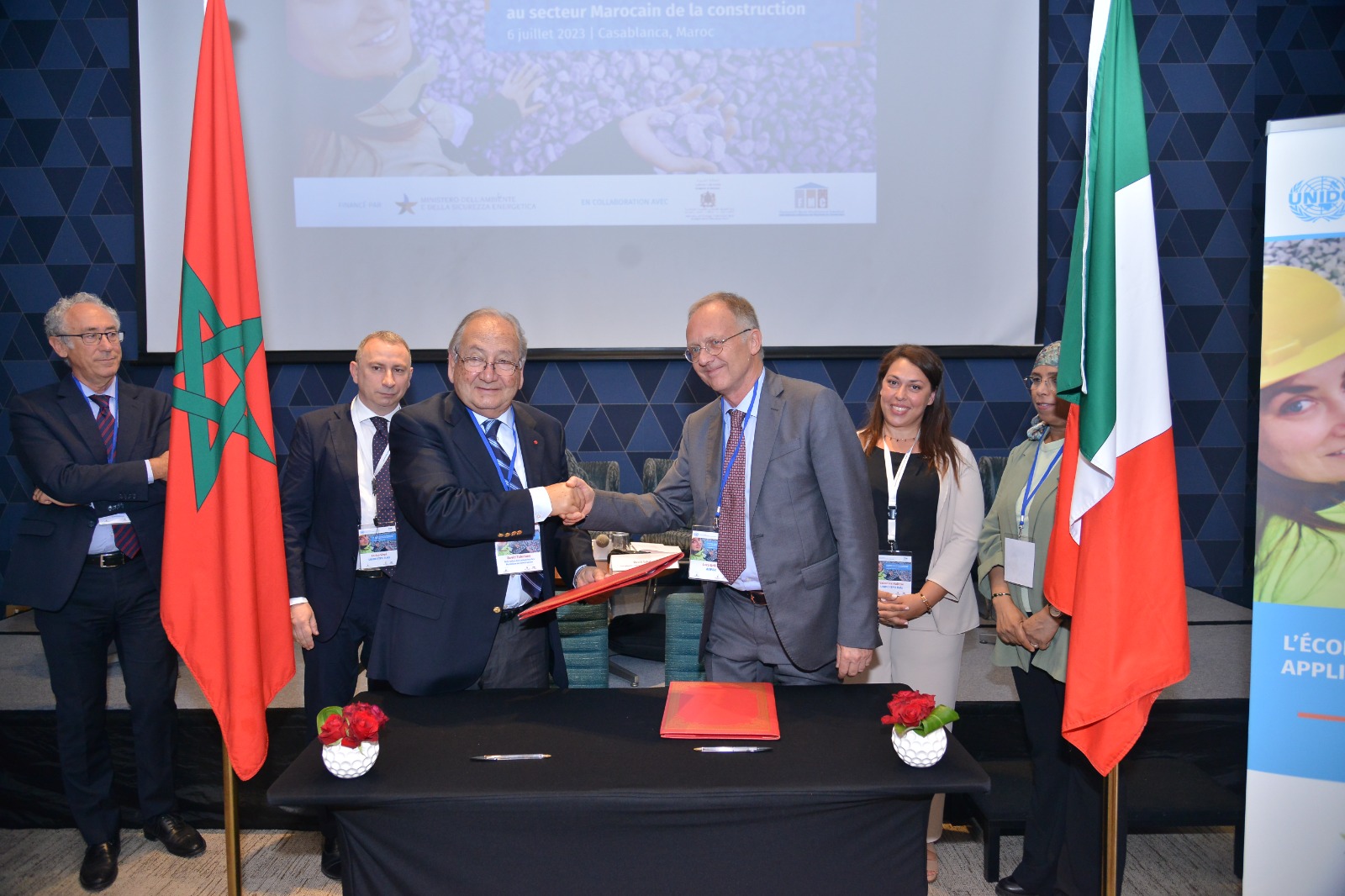 Partnership agreement signed between Moroccan FMC and Italian ANPAR during UNIDO ITPO Italy’ seminar in Casablanca on construction waste management